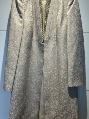 Bella P coat beige like new with golden details