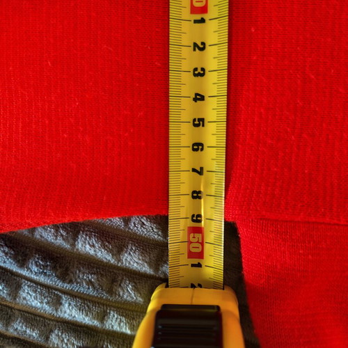 Sisley knitted dress like new with 30% wool, red orange, size M