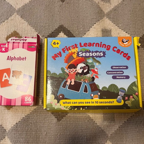 Learning English cards like new, for nursery children