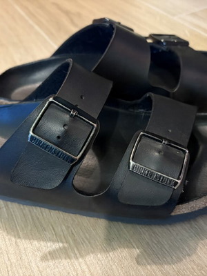 Birkenstock Arizona Birko-Flor παντόφλες μεταχειρισμένες, μαύρες, νούμερο 40