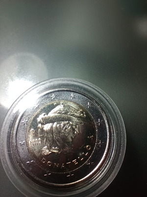 Italy 2 Euro 2016 Donatello coin uncirculated in capsule