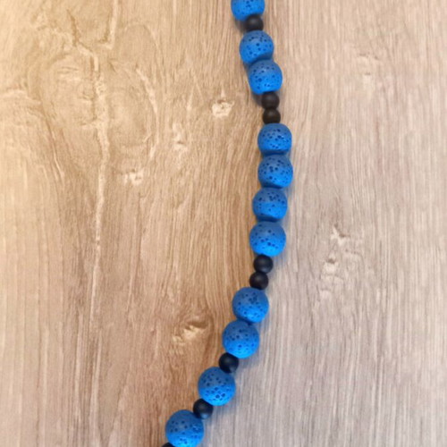 Children's bracelet with blue volcanic lava stones, VÅM Téchne