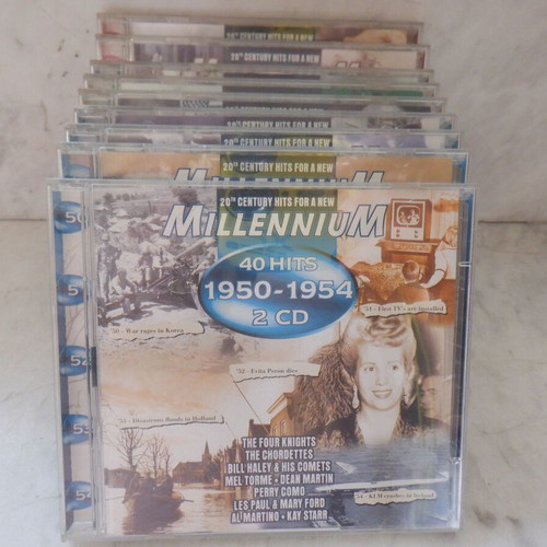 Millennium Hits 1950-1998 double CD pack of 9 used, pop