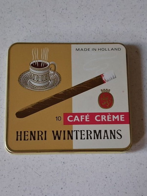 Μεταλλικό κουτί πούρων Henri Wintermans Café Crème μεταχειρισμένο, vintage