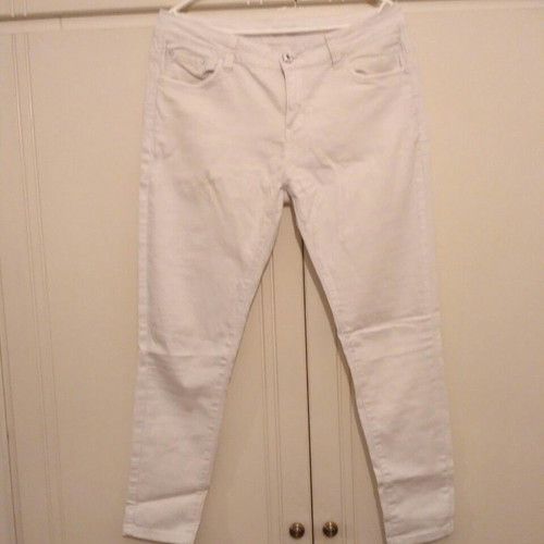 Elastic pants used, white with pockets, size L