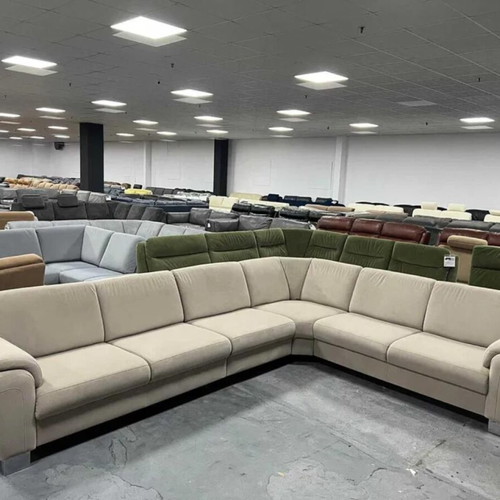 Large cream fabric corner sofa ZE - EM05003 new