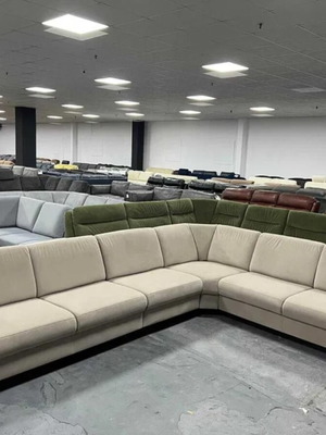 Large cream fabric corner sofa ZE - EM05003 new