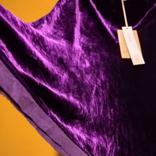 Laura Ashley purple skirt UK 14, viscose and silk