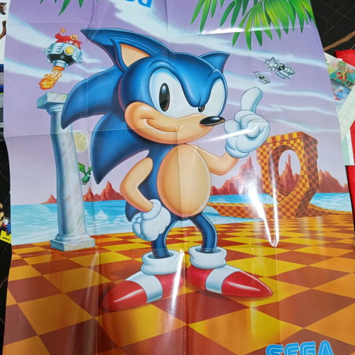 Αφίσα Sonic Sega Mega Drive αυθεντική σαν καινούργιο