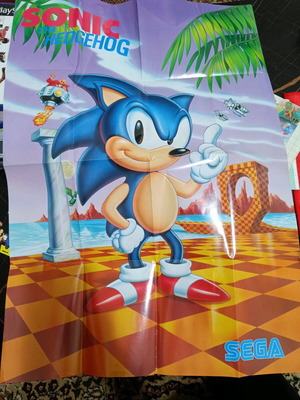 Αφίσα Sonic Sega Mega Drive αυθεντική σαν καινούργιο