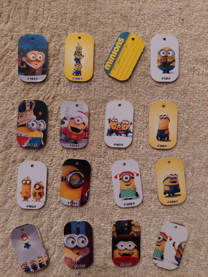 Μεταλλικές ταυτότητες Minions σαν καινούργιες, πακέτο 16