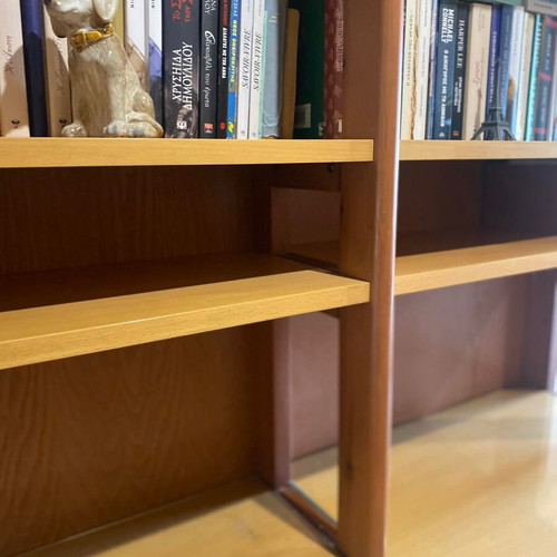Laro bookcase like new walnut wood with desks and drawers