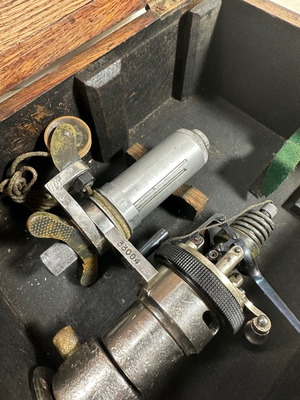 Old naval spring compression measuring instrument used