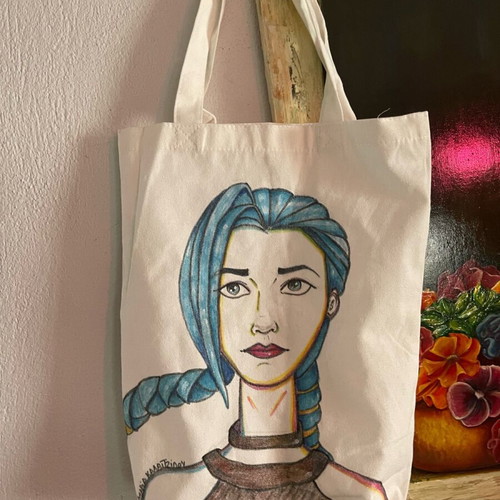 Jinx Arcane shoulder bag new, hand painted