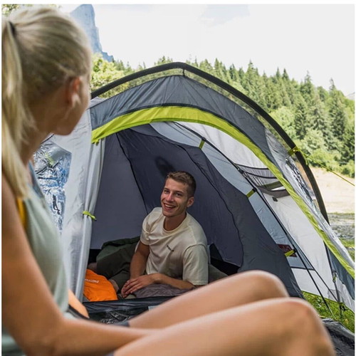 Coleman Darwin 4 Plus camping tent used, green, 4-season for 4 people