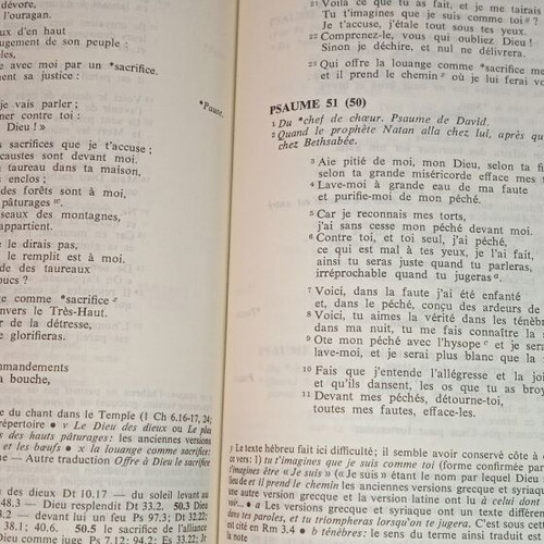 Bible used French hardcover edition 1977