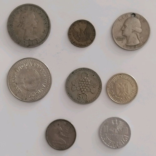 Old coins used, pack from various countries