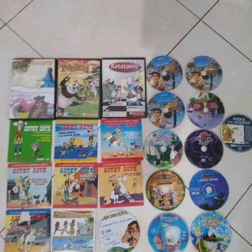 Children's DVDs used, pack of 23, dubbed cartoons