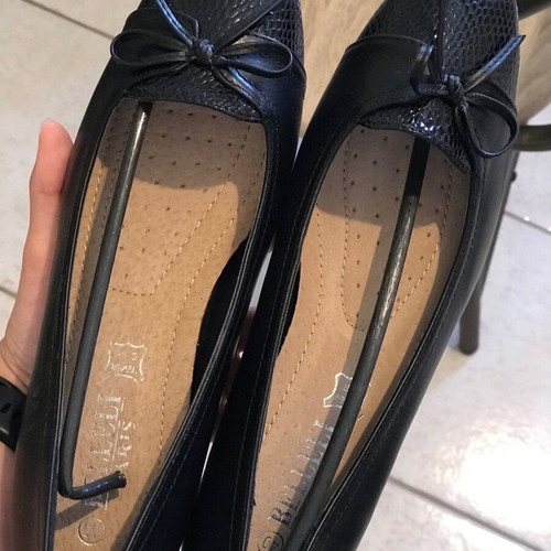 Belleli Paris pumps with square heel and leather anatomical insole, new size 40 black
