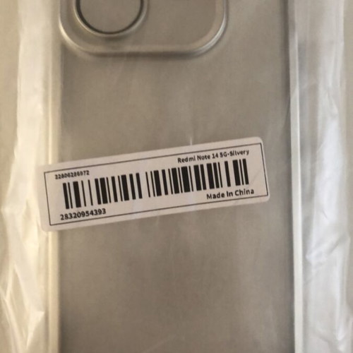 Redmi Note 14 5G Phone Case new, transparent with silver details