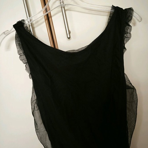 Tulle dress fitted Mango black like new size M
