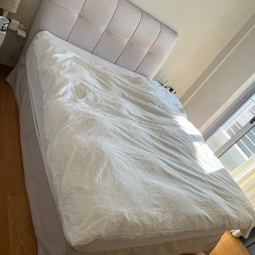 Candia Comino double bed beige used 160x200 without mattress