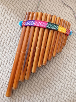Authentic Andean Siku Panflute like new, handmade bamboo