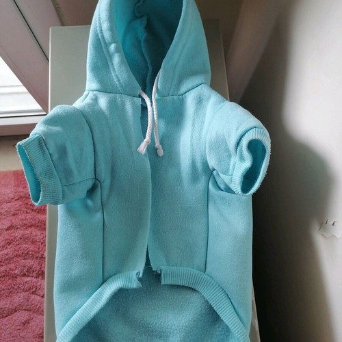 Dog clothing used, warm sweatshirt size M, soft