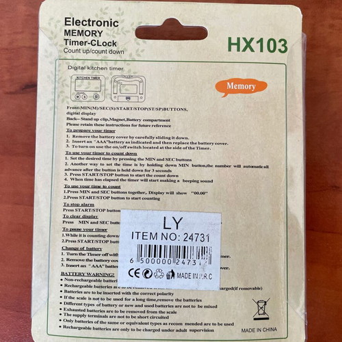 Digital kitchen timer HX103 new