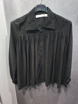 Kitterick black shirt with pleated details like new