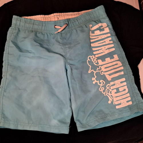 Boys' swim shorts blue and white, like new, size XS
