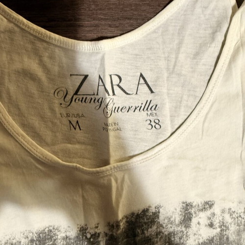Zara Young Guerrilla graphic tank top, size M / 38