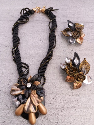 Vintage statement jewelry set from the '80s Necklace & Earrings