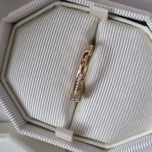 Swarovski Stilla Attract ring new, size 55, gold color