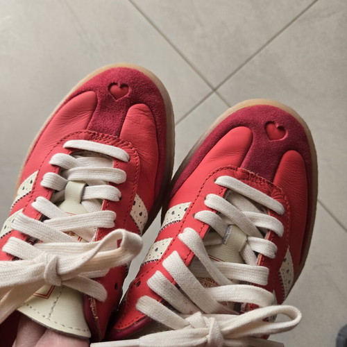 Adidas Sambae W sneakers like new, red leather, size 36.5