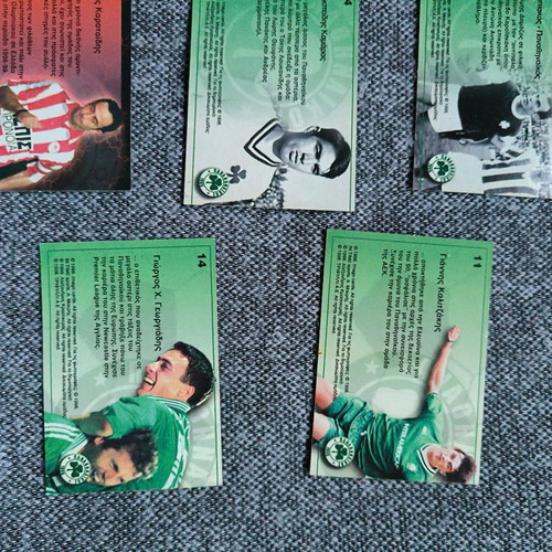 Κάρτες Panathinaikos Olympiakos Imago Sports σαν καινούργιες, πακέτο 7