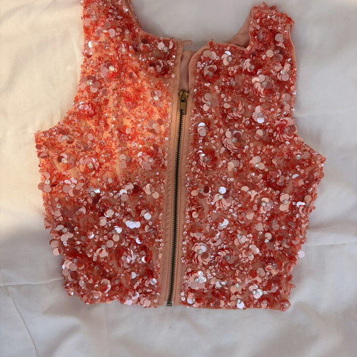 Lace and Beads tank top size S used, pink