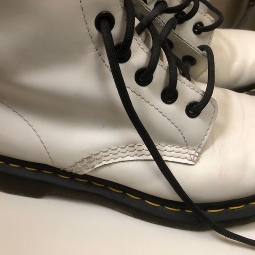 Dr. Martens white ankle boots size 38 used