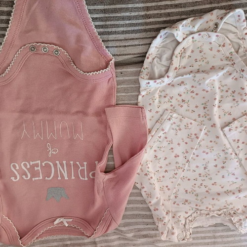 Long-sleeve baby bodysuits used, pack of 21 pieces 56-68 cm