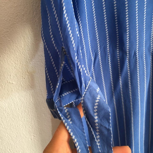 Massimo Dutti silk tunic dress, M, blue