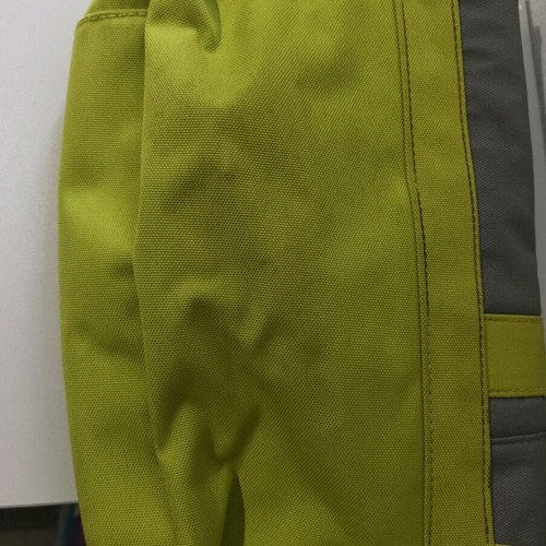 Fabric shoulder bag used, gray and green