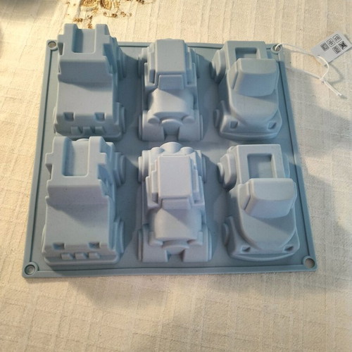 Silicone mold cars new, light blue color