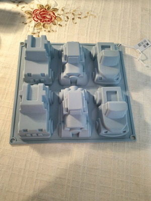 Silicone mold cars new, light blue color