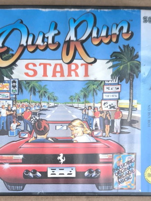 Outrun (Sega / US Gold) Amstrad Disk used with soundtrack cassette
