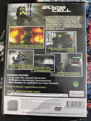 Splinter Cell PlayStation 2 game like new, German version