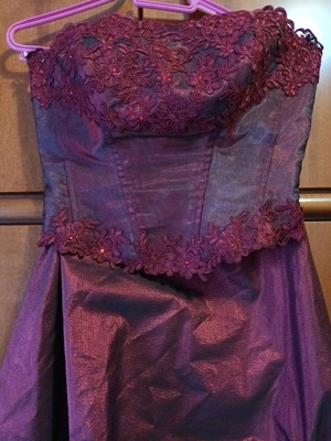Skirt and bustier set made of taffeta fabric like new, size L