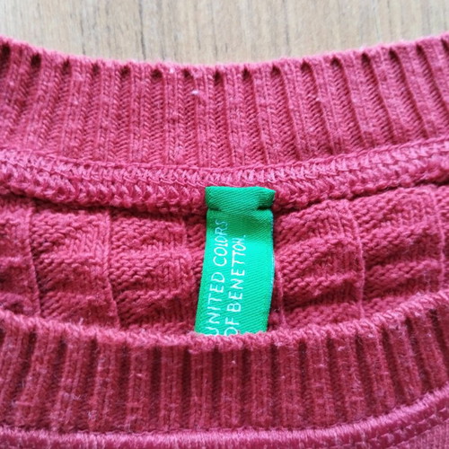 Benetton thin sweater like new, red, size 92 cm