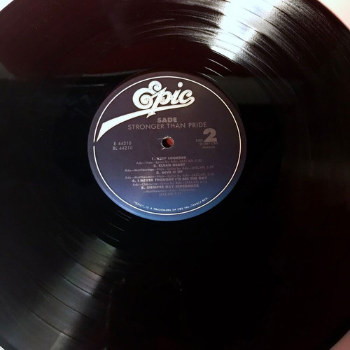 Sade Stronger Than Pride LP 1988 used, Epic US Carrollton pressing