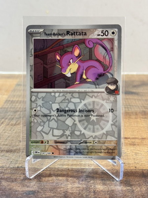 Pokemon Team Rocket's Rattata 147/182 Reverse Holo card new