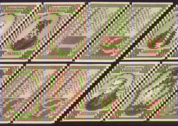 Germany 25-50-75 Pfennig 1 Mark  Set 4 Notgeld 1921 KOLBERG   (Нот033)